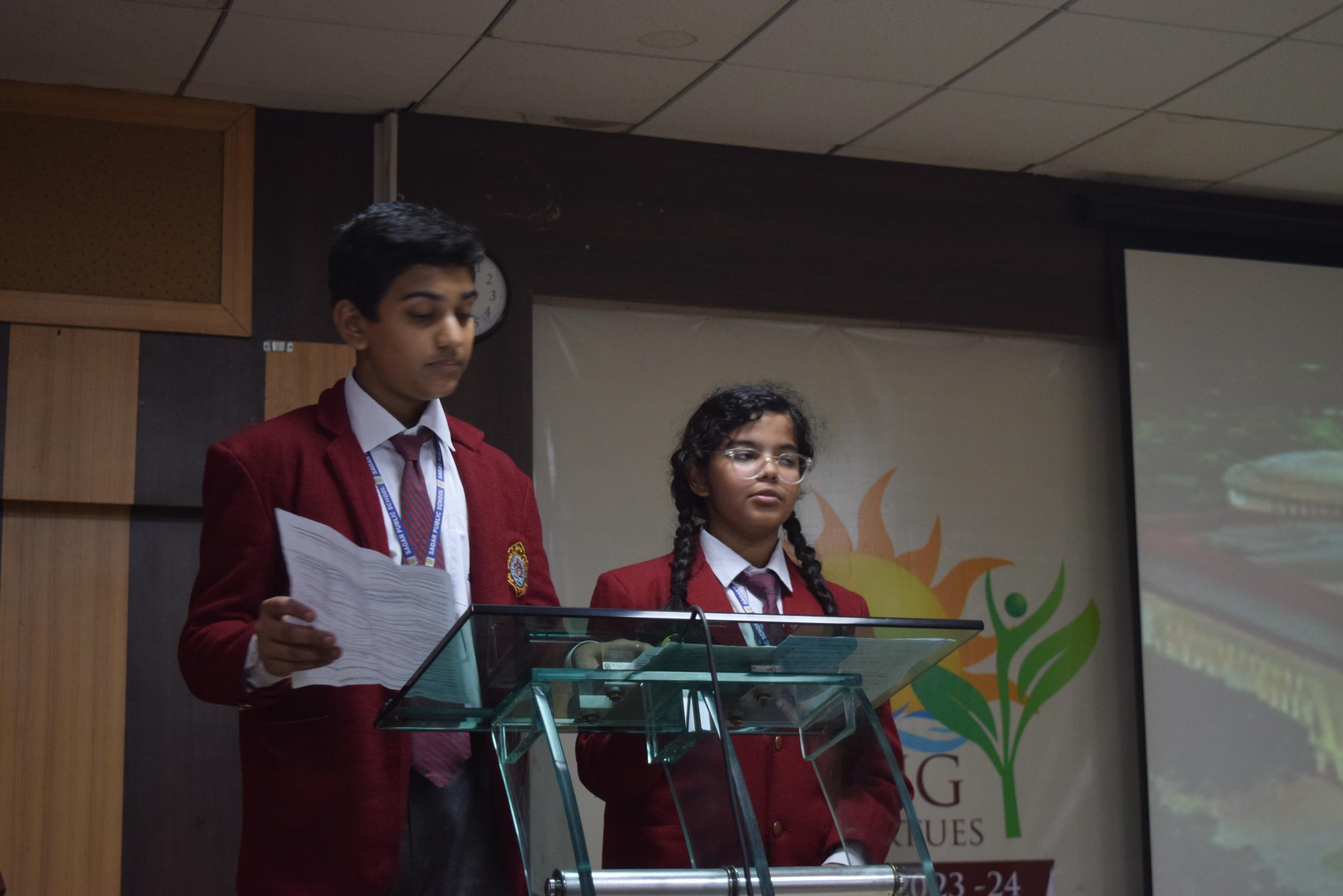 Mock Parliament was conducted for the students of Class VIII